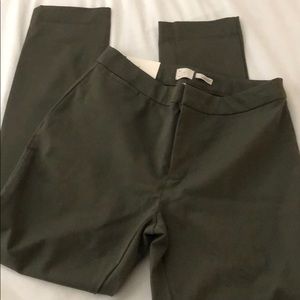 New Army green stretch skinny ankle slacks